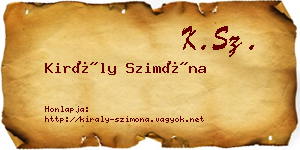 Király Szimóna névjegykártya